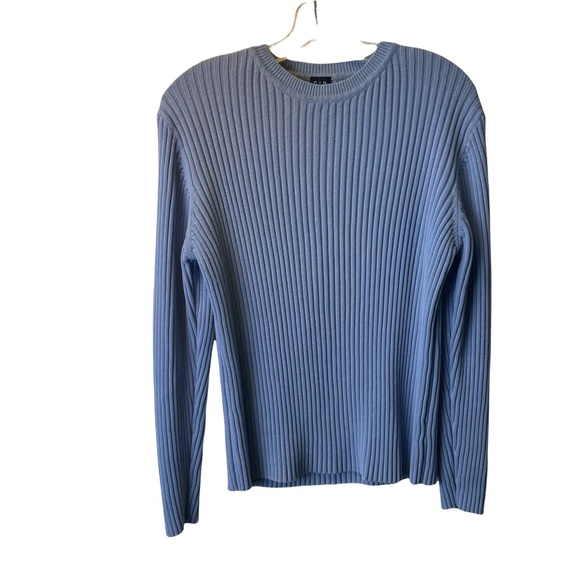 GAP ribbed blue crew neck sweater large - Picture 1 of 5